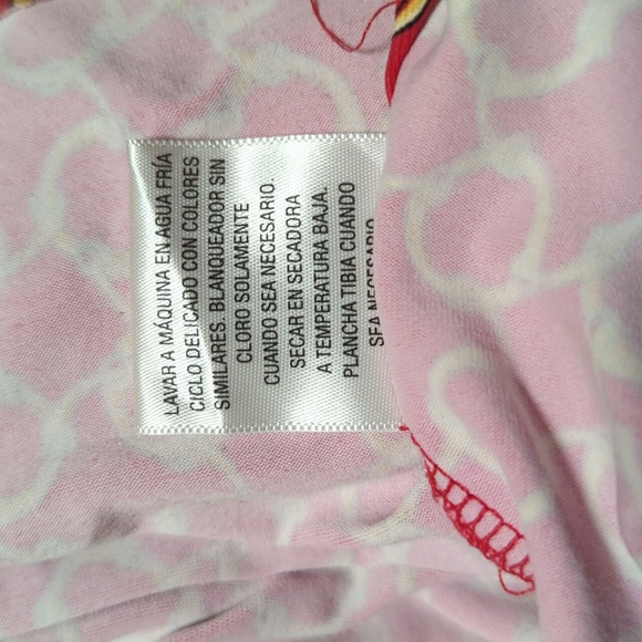 Charter Club Red and Yellow Chain Pattern Blouse - Picture 8 of 8